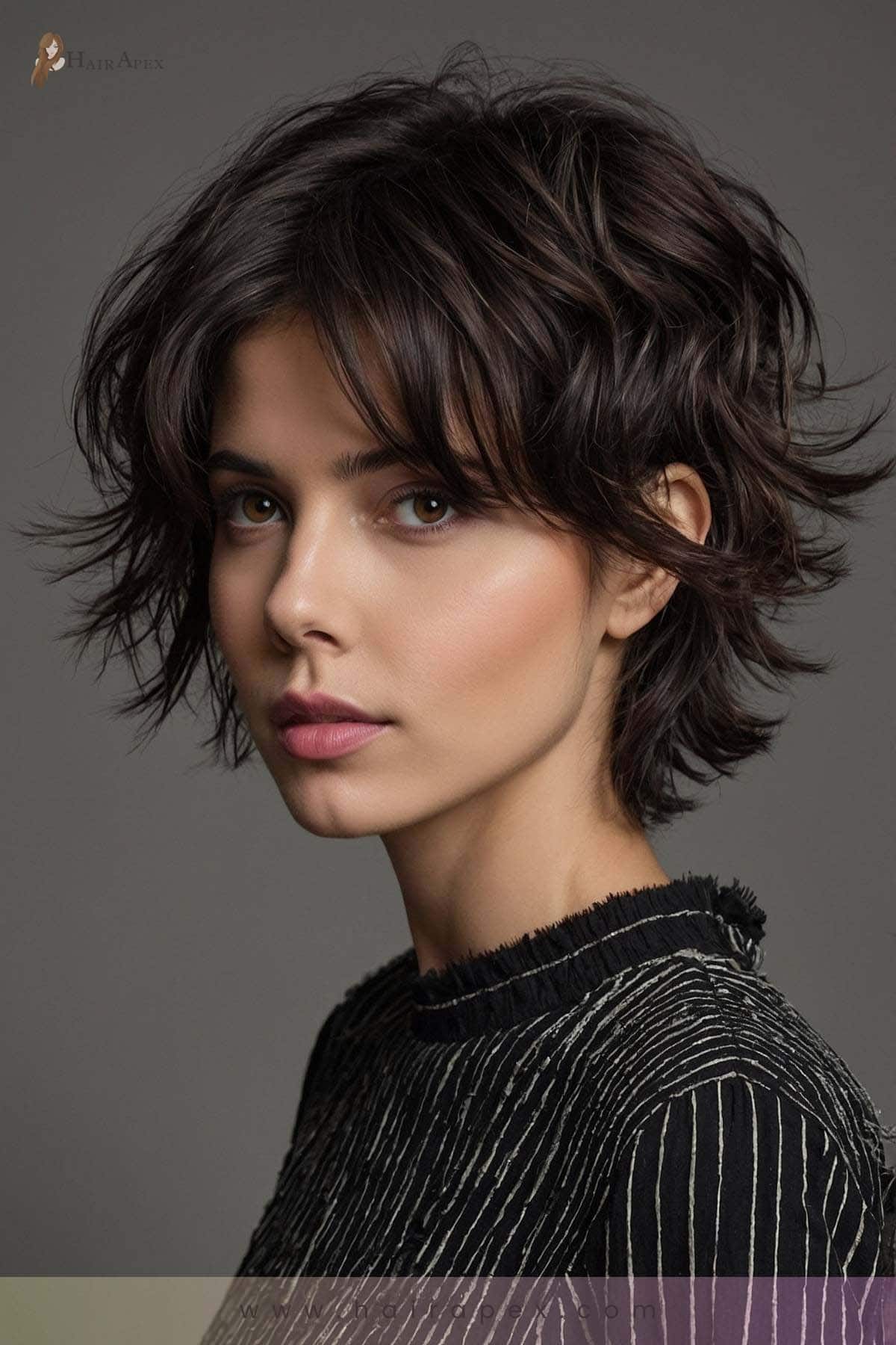 medium length haircut dark hair 5