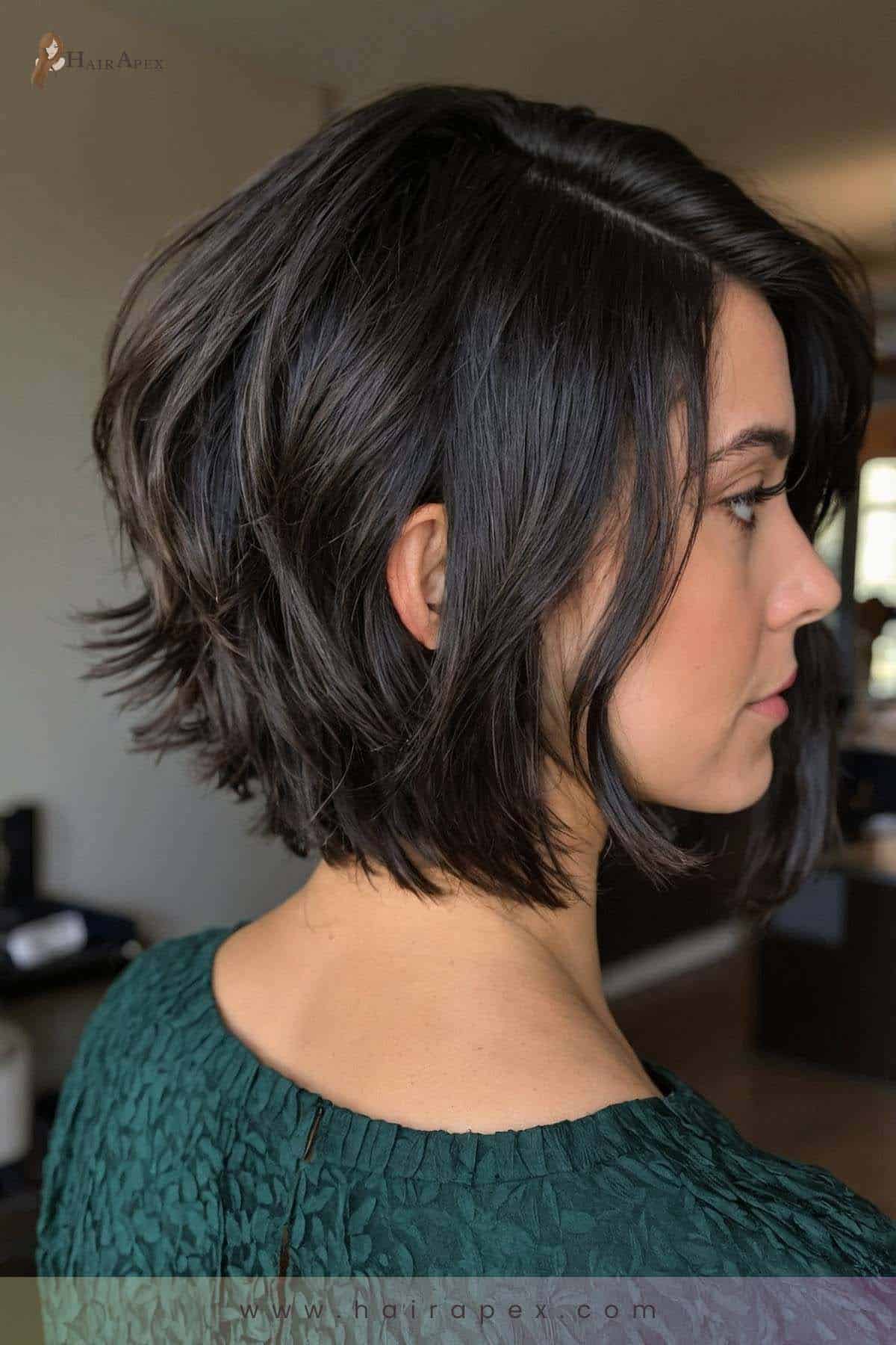 medium length haircut dark hair 6