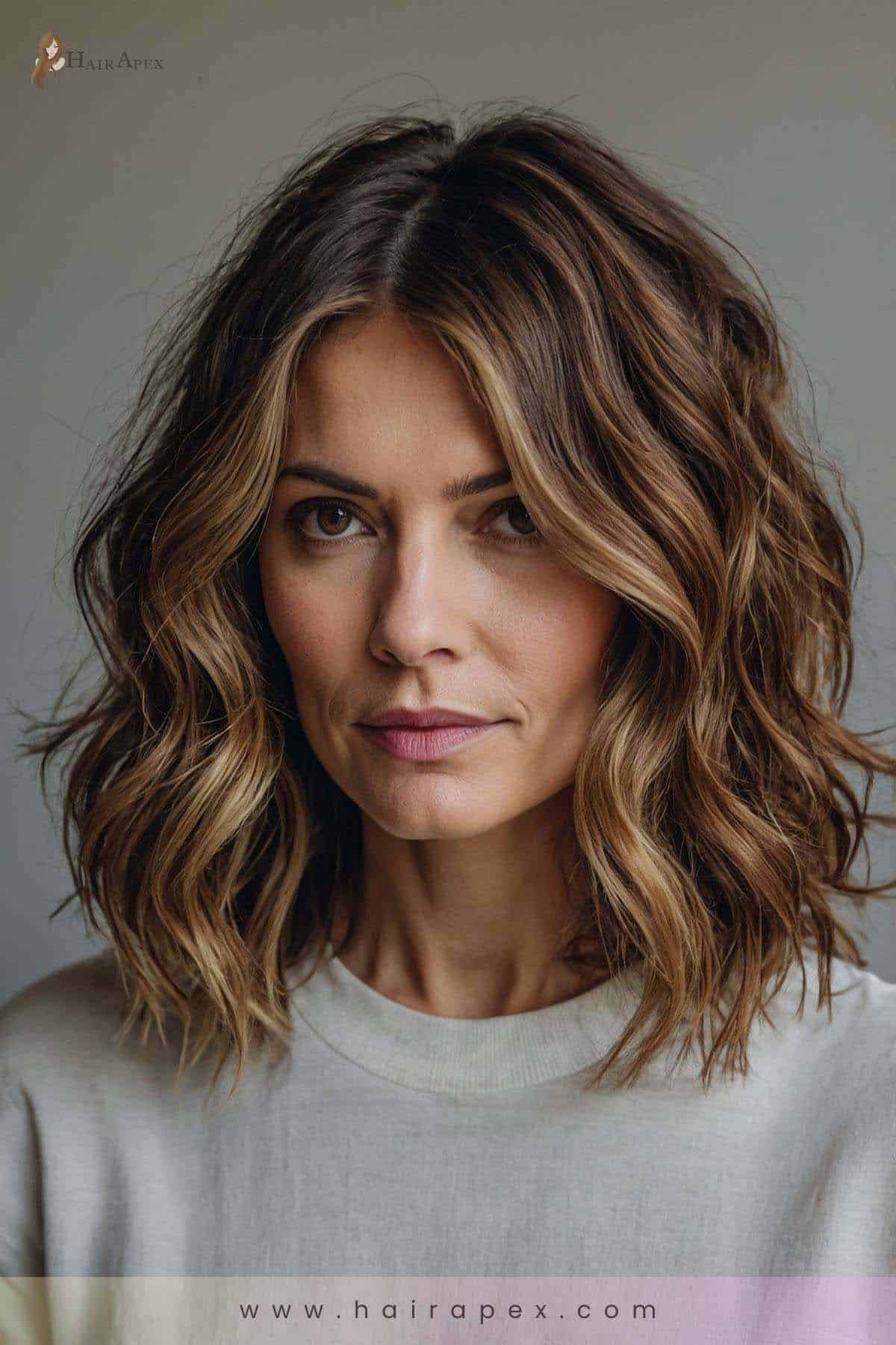 Medium Length Haircut 40 Year Old Woman 5