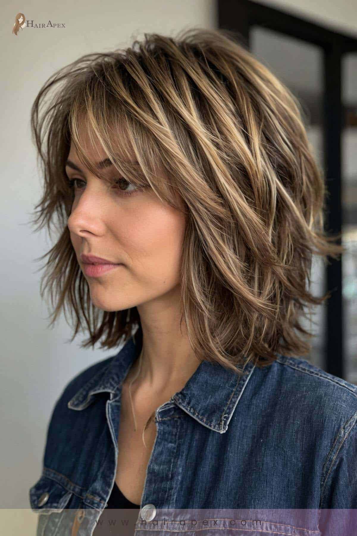 medium length haircut for thin hair 6