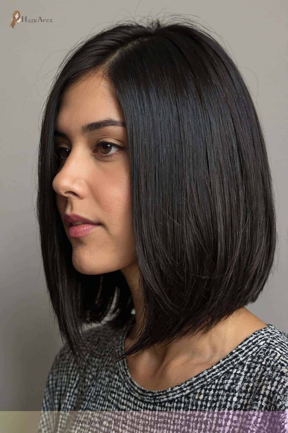 medium length haircut dark hair 12