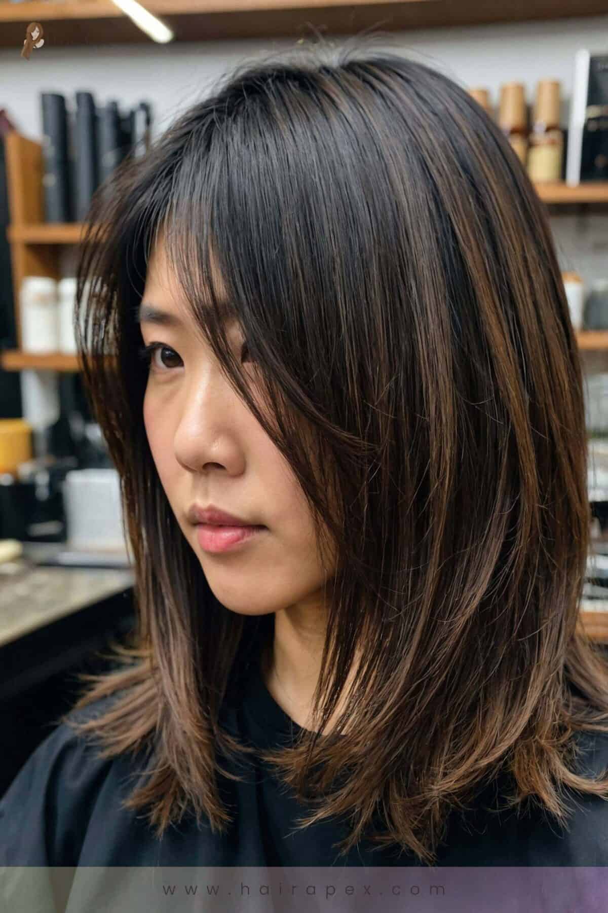 medium length haircut Asian 14