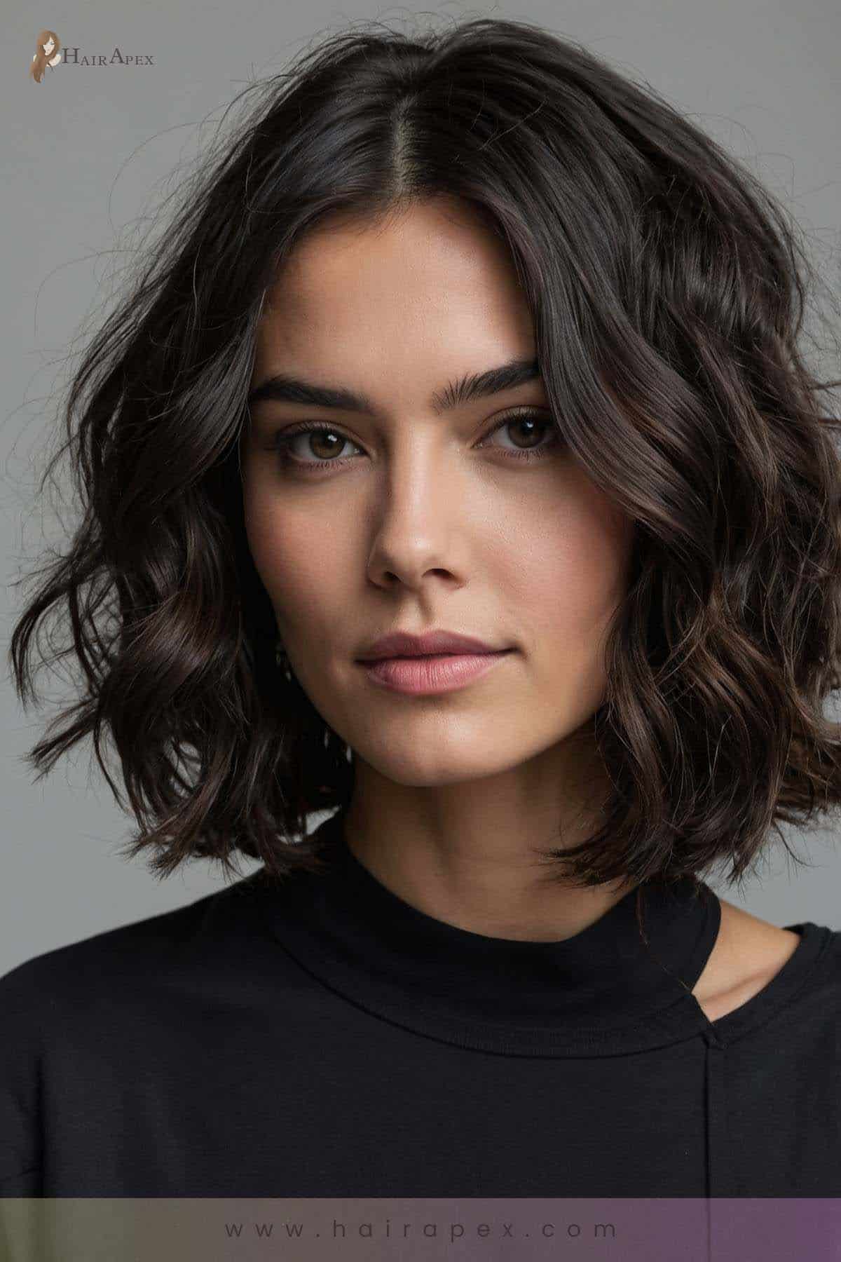 medium length haircut dark hair 13