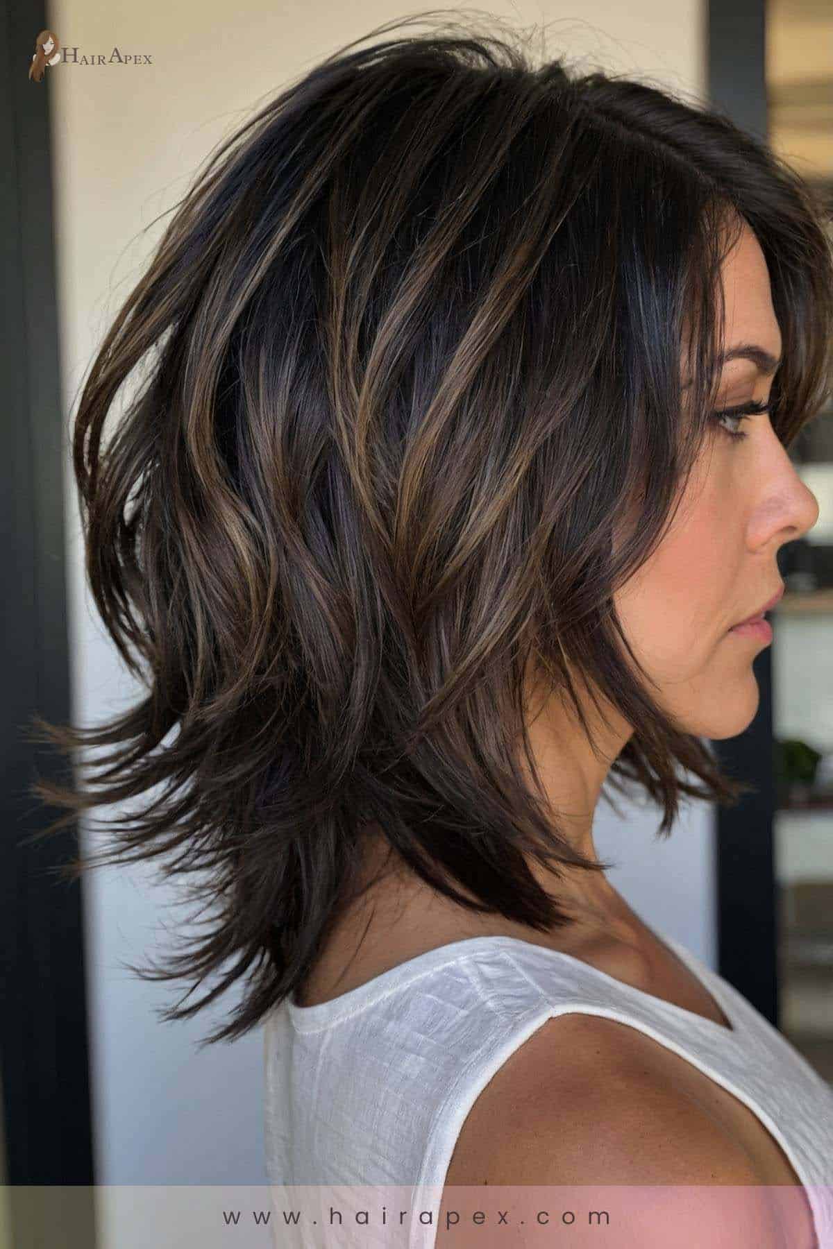 medium length haircut dark hair 15