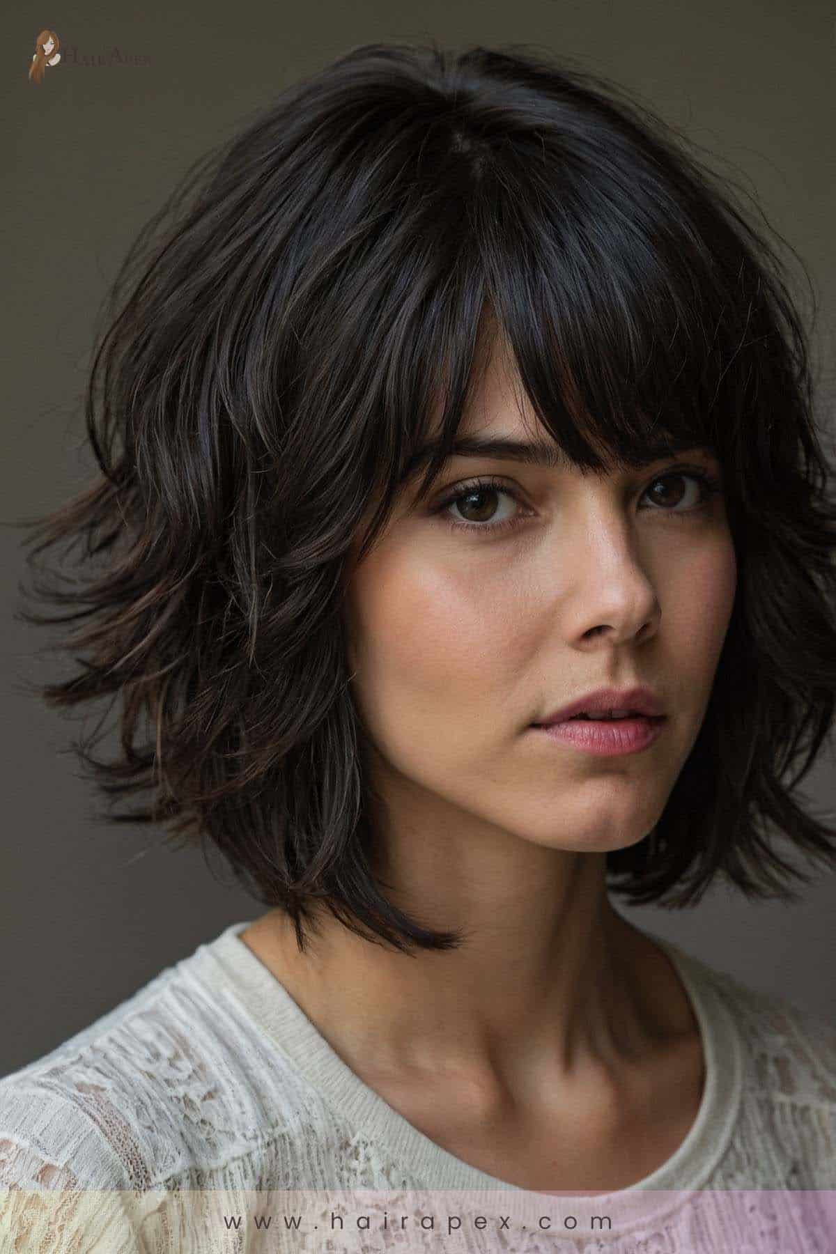 medium length haircut dark hair 17