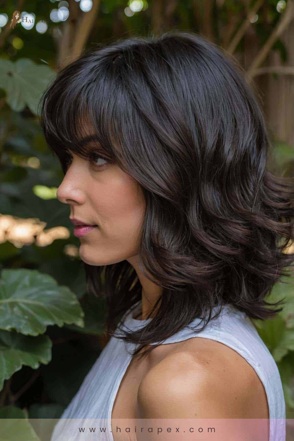 medium length haircut dark hair 18