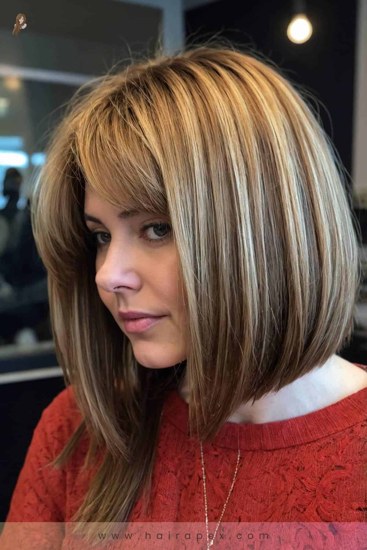 medium length haircut for round faces 22