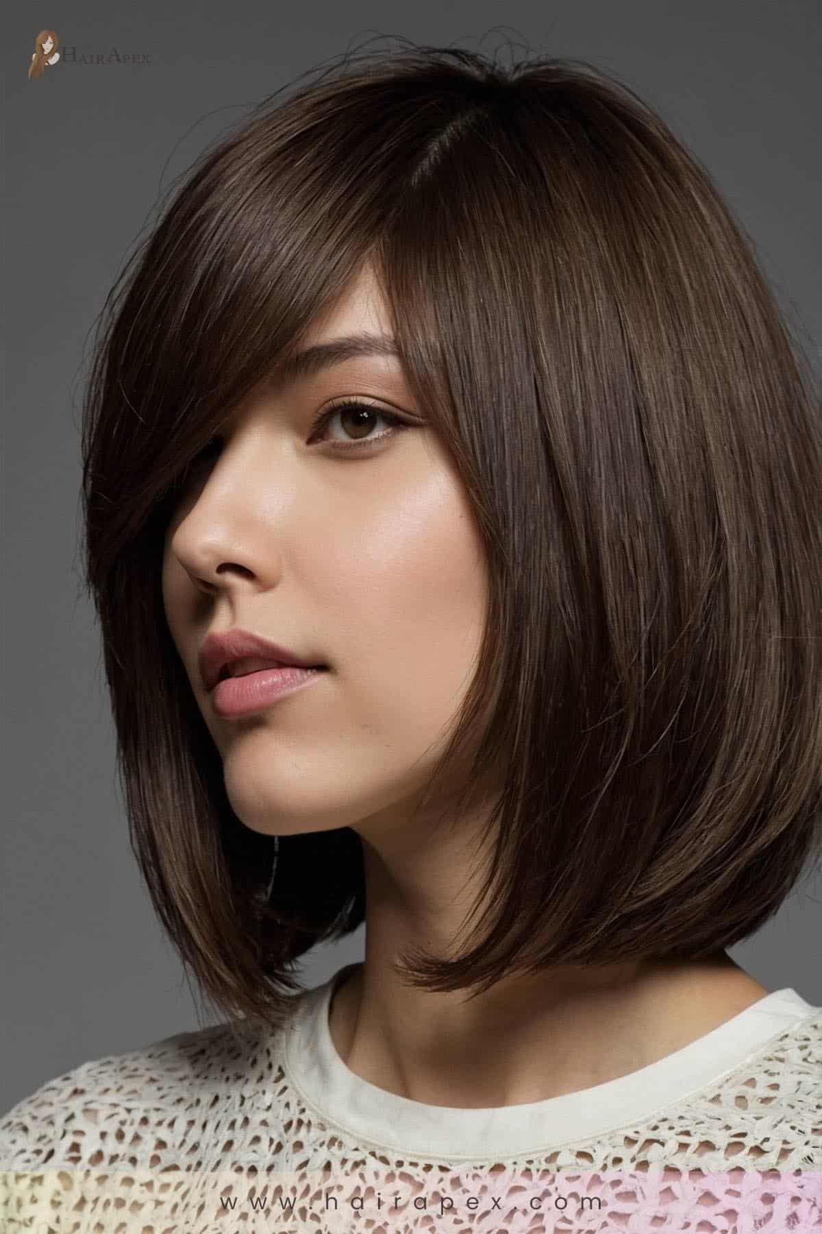 medium length haircut for round faces 16