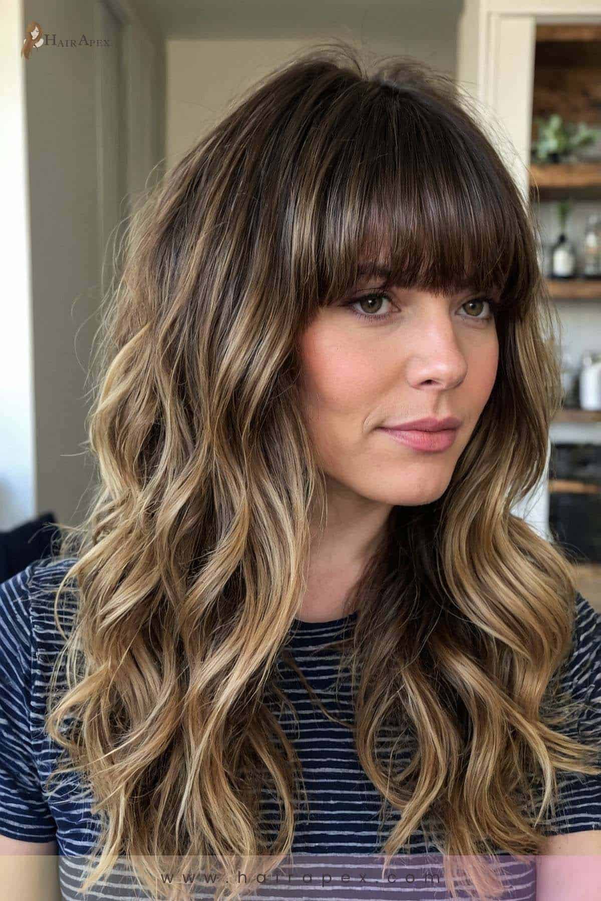 medium length haircut with curtain bangs 22