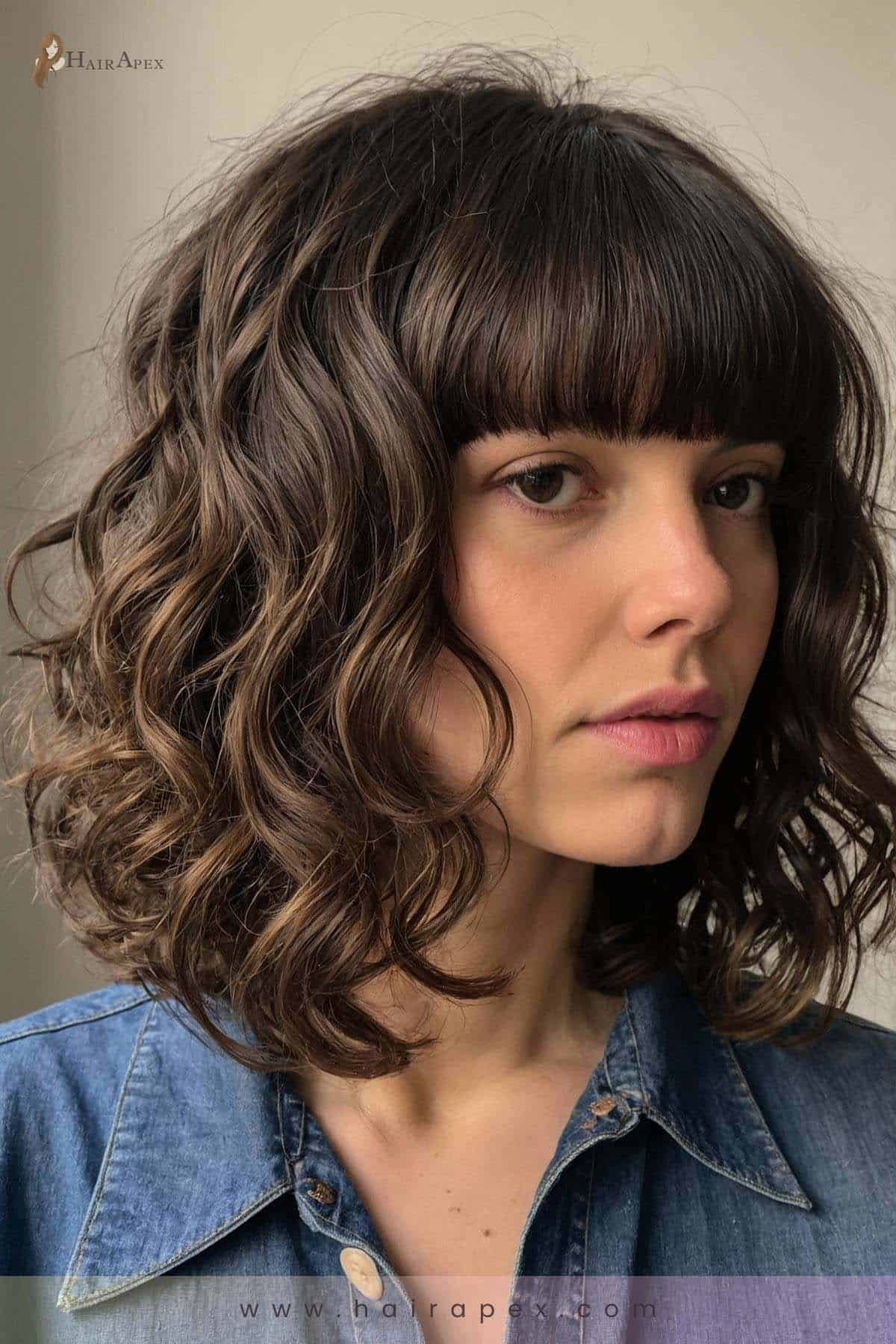 medium length haircut with curtain bangs 14