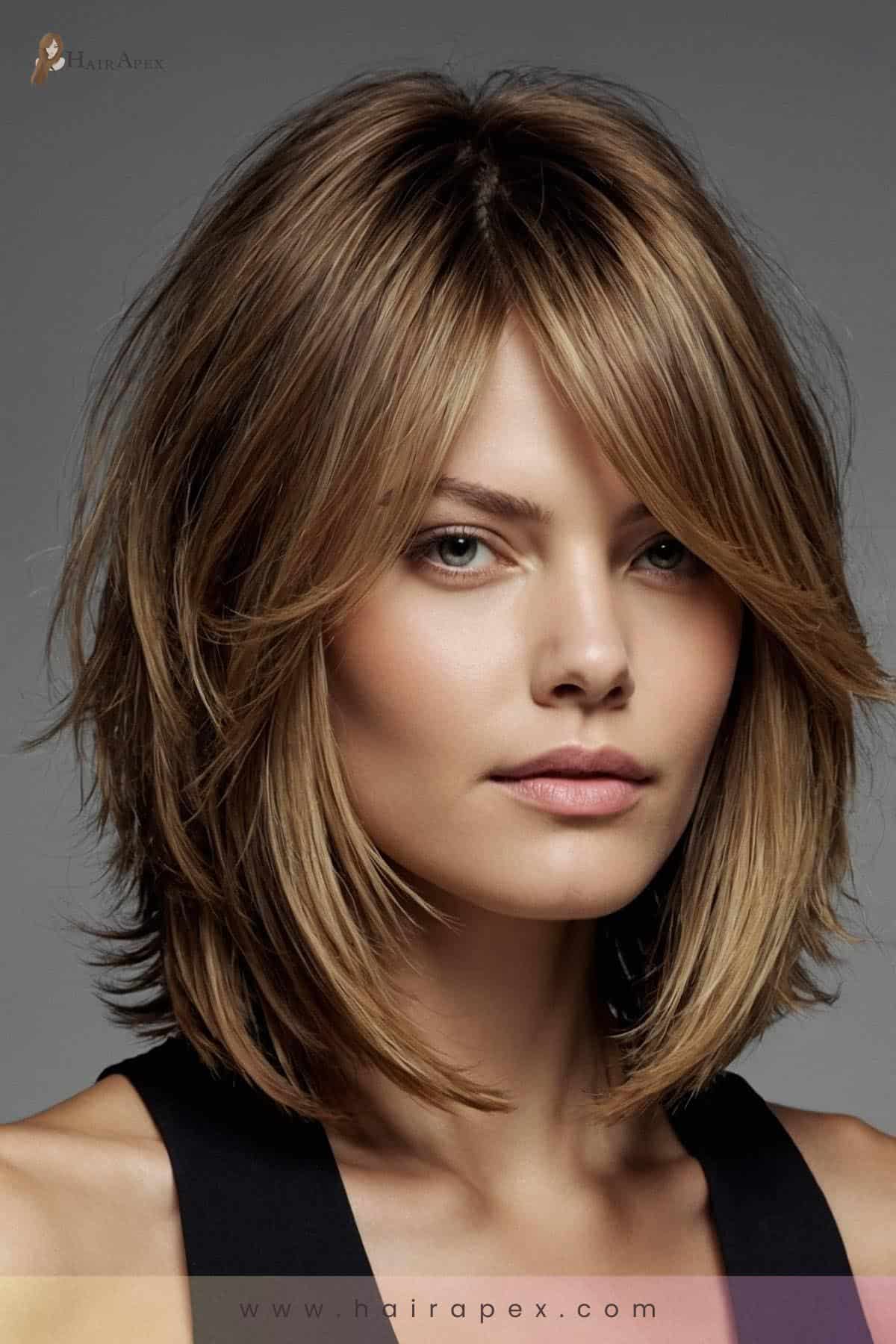 medium length haircut for round faces 1