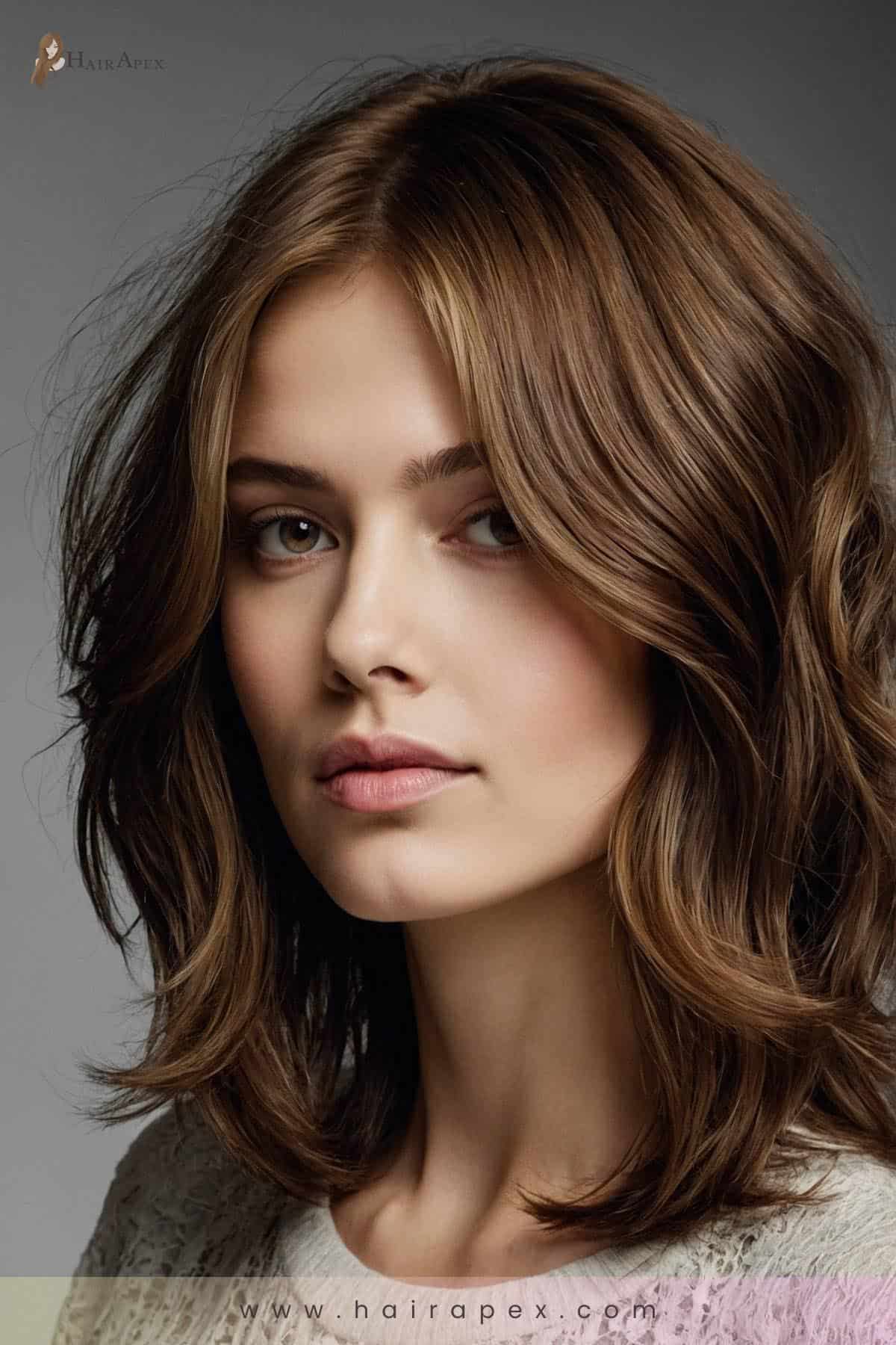 medium length haircut for round faces 26