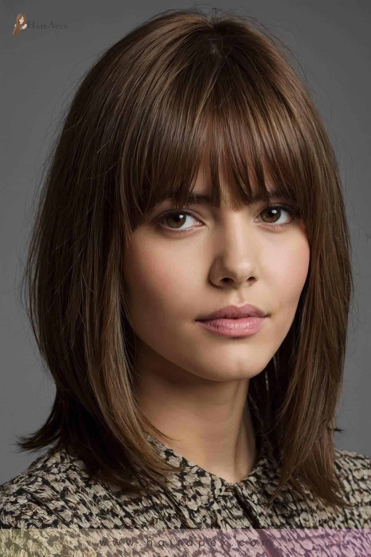 medium length haircut for round faces 4