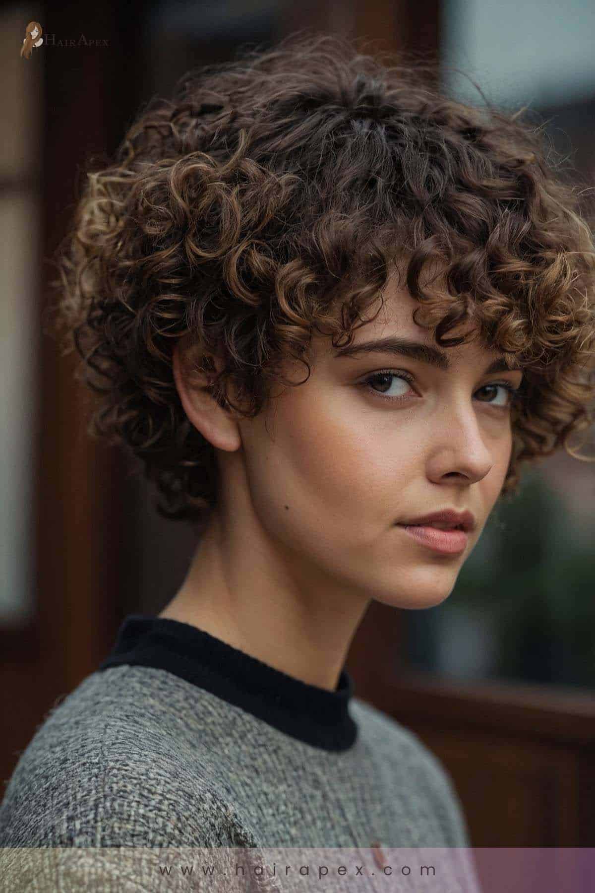 10. Short Curly Fringe 2