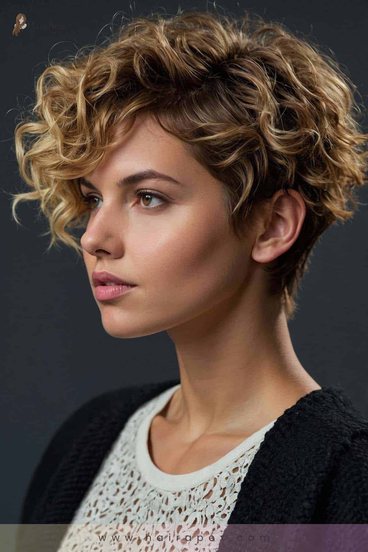 11. Curly Pixie For Oval Faces 2