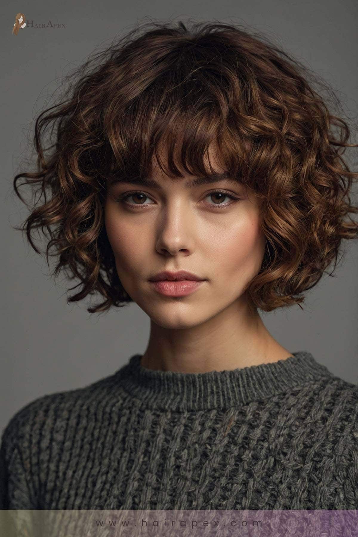 13. Curly Bob With Bangs 1