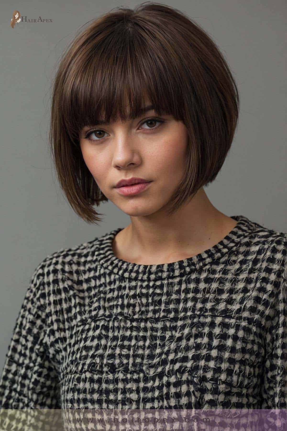 15. Short Stacked With Bangs 1