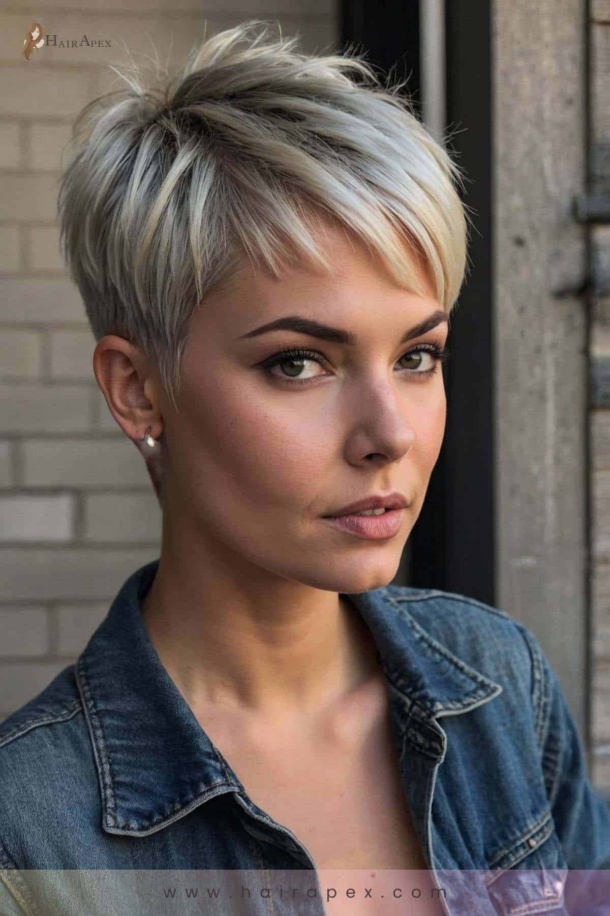 2. Edgy Platinum Pixie Cut 1