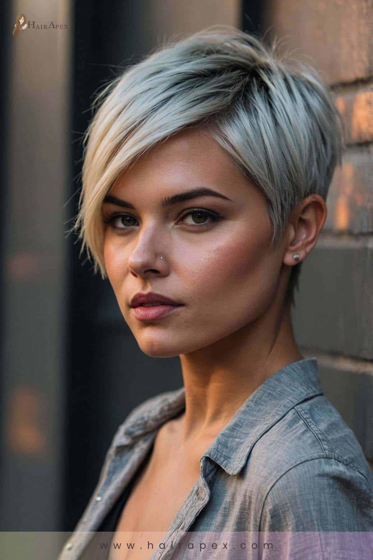 2. Edgy Platinum Pixie Cut 2