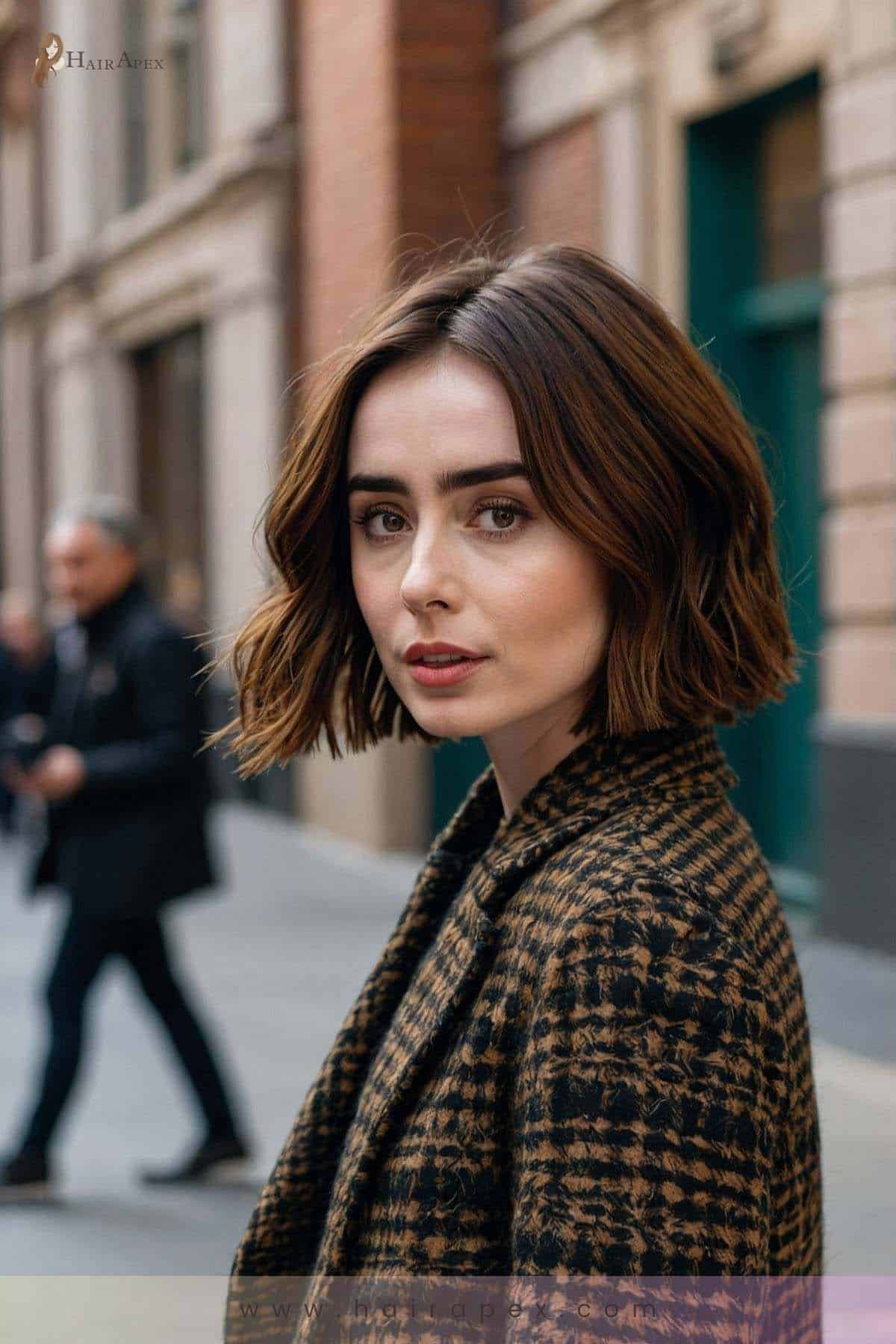 26. Lily Collins Bob 1