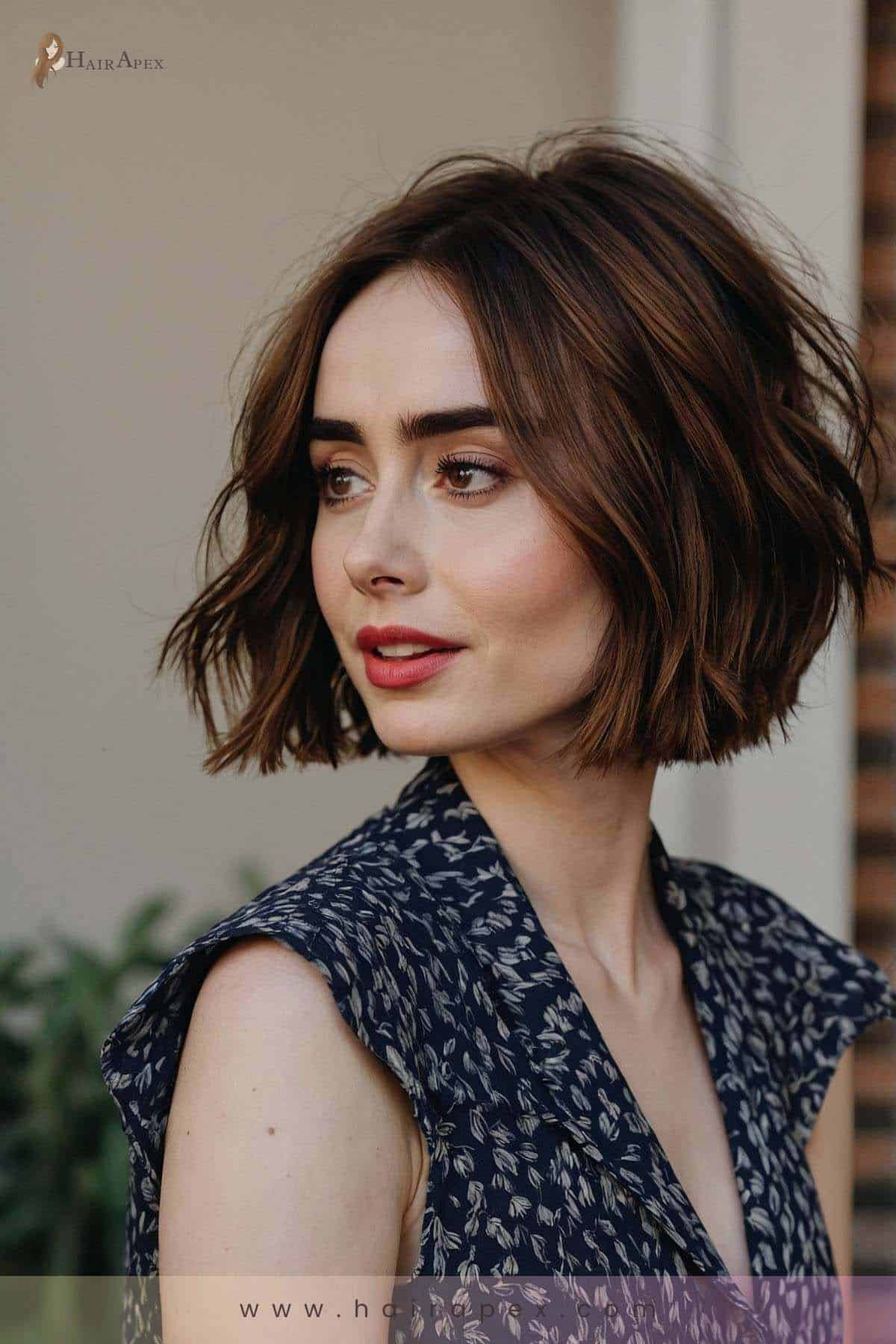 26. Lily Collins Bob 2