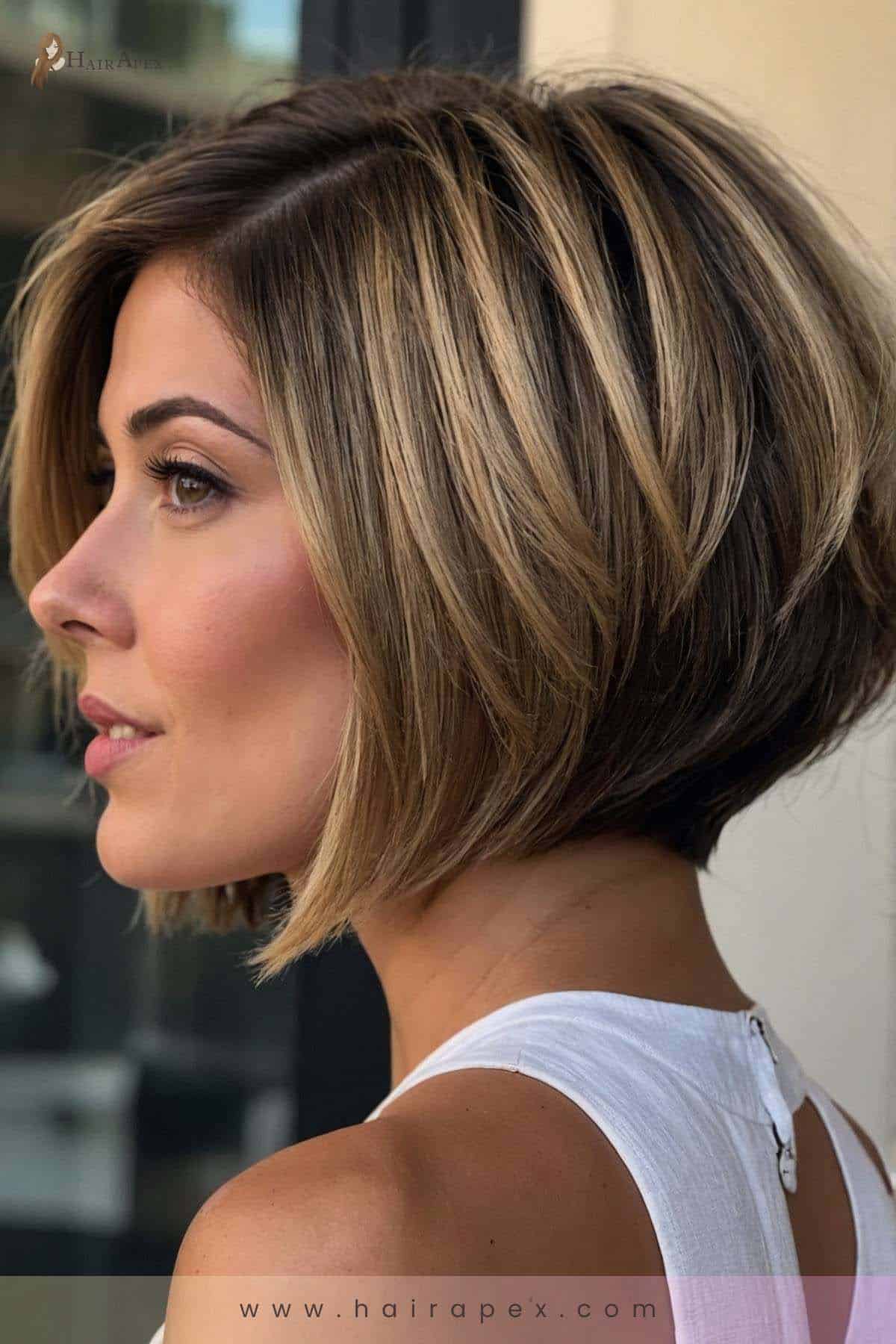 26. Side Parted Stacked Bob 1