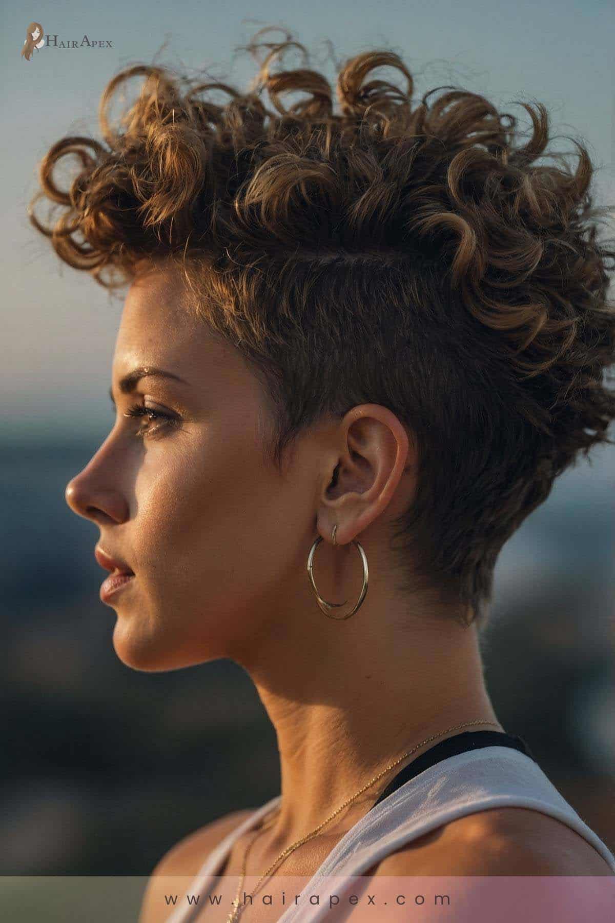 4. Curly Faux Hawk 2