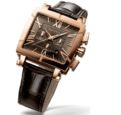 Tiffany & Co. Presents the Atlas Gent Square Chronograph in Gold