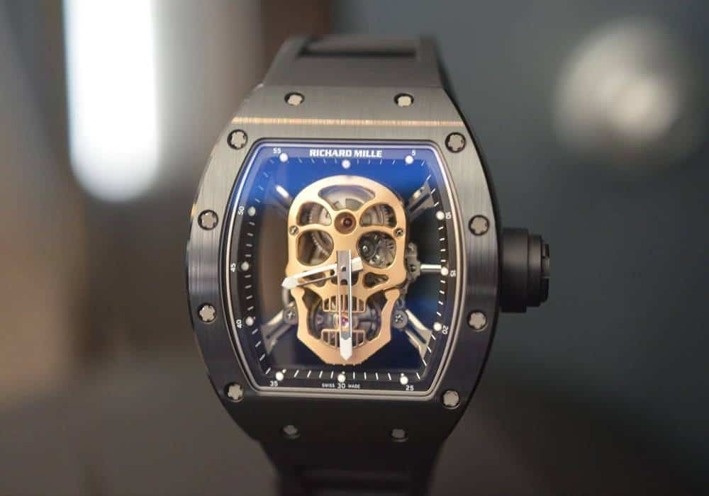 Carmelo Anthony’s Haute Time Watch of the Day:  Richard Mille RM 52-01 Tourbillon Skull Nano-Ceramic