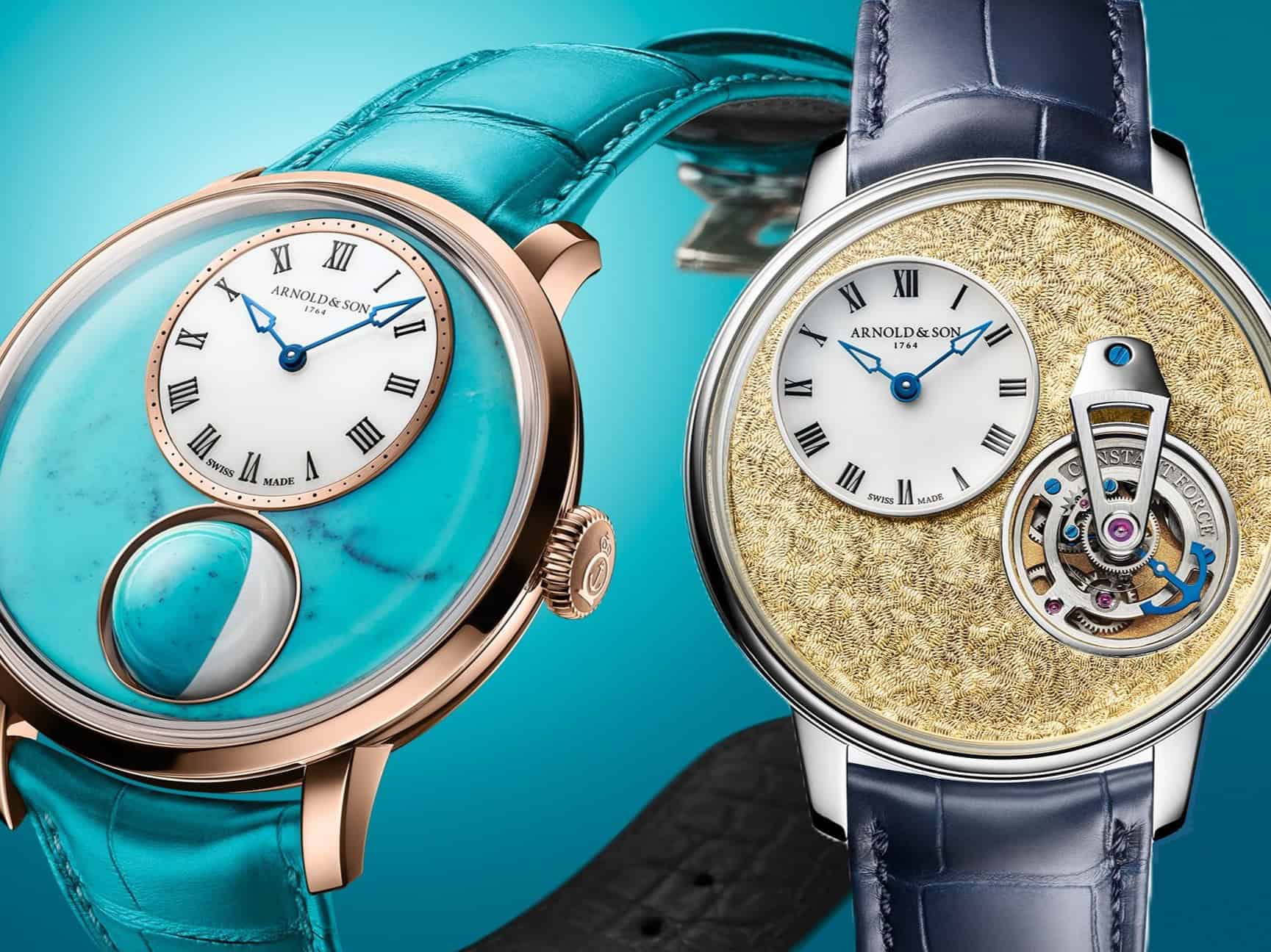 Two Arnold & Son Icons Return in Gemstone and Hand-Engraved Yellow Gold
