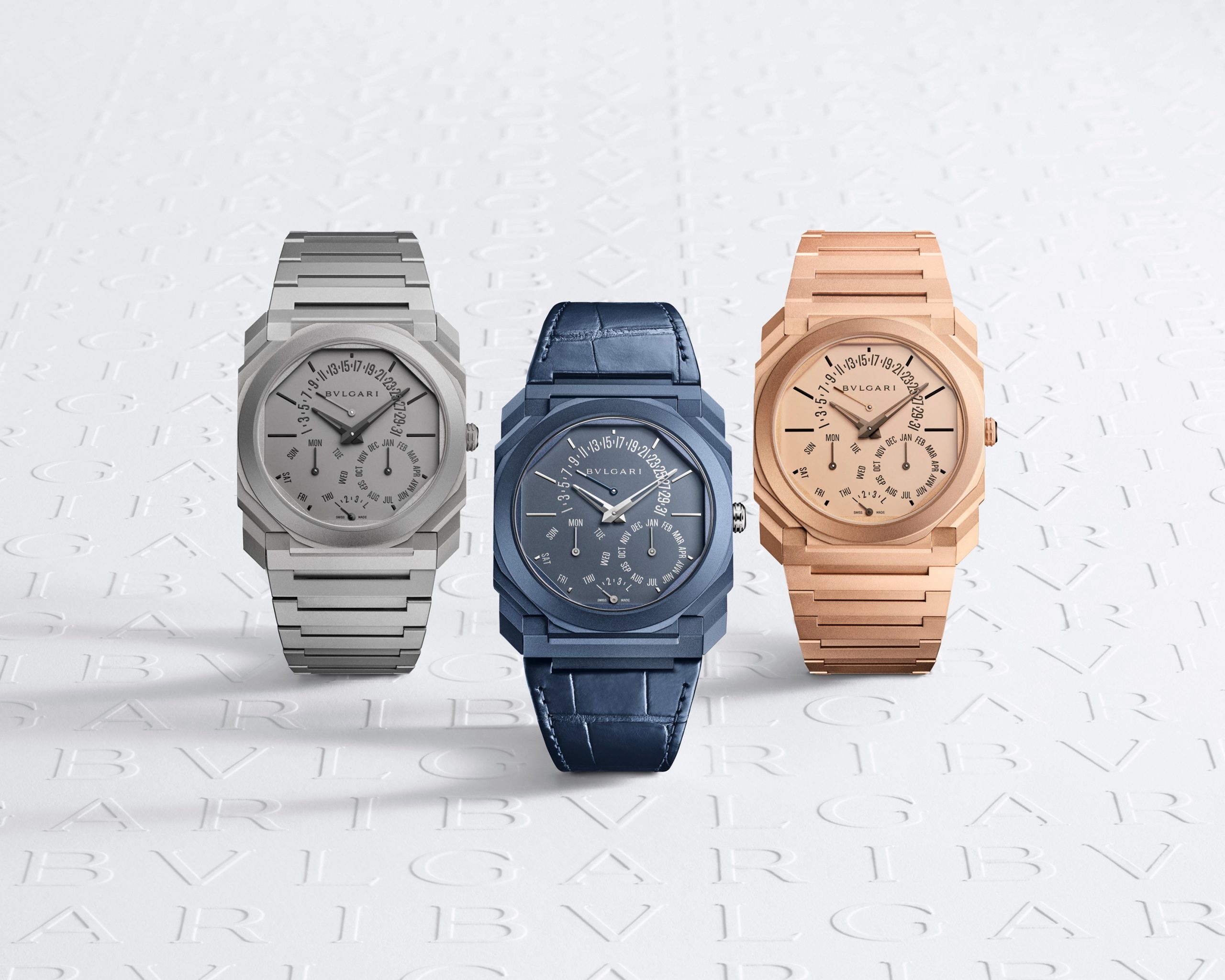Bvlgari Reimagines Its Aiguille d'Or–Winning Perpetual Calendar in Blue