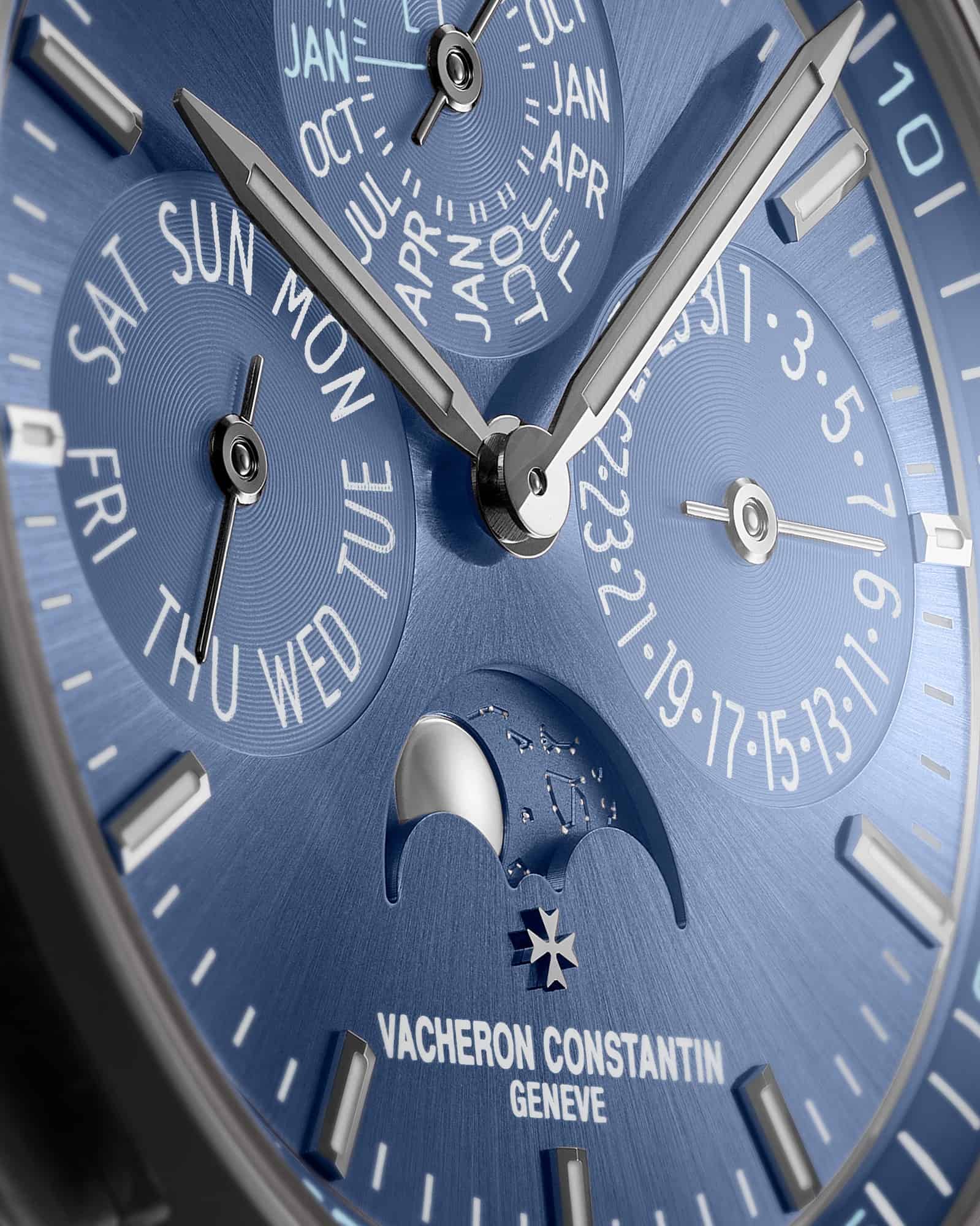 Vacheron Constantin Overseas azure dial detail