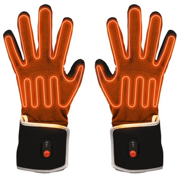 Thin heated gloves