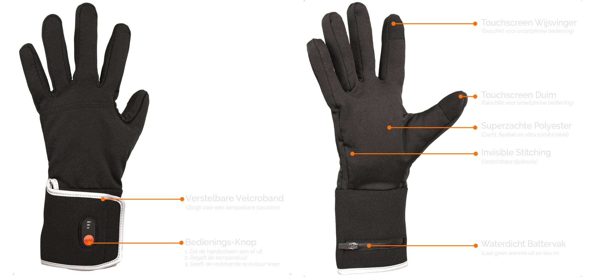 Thin Heated Gloves - Specifications