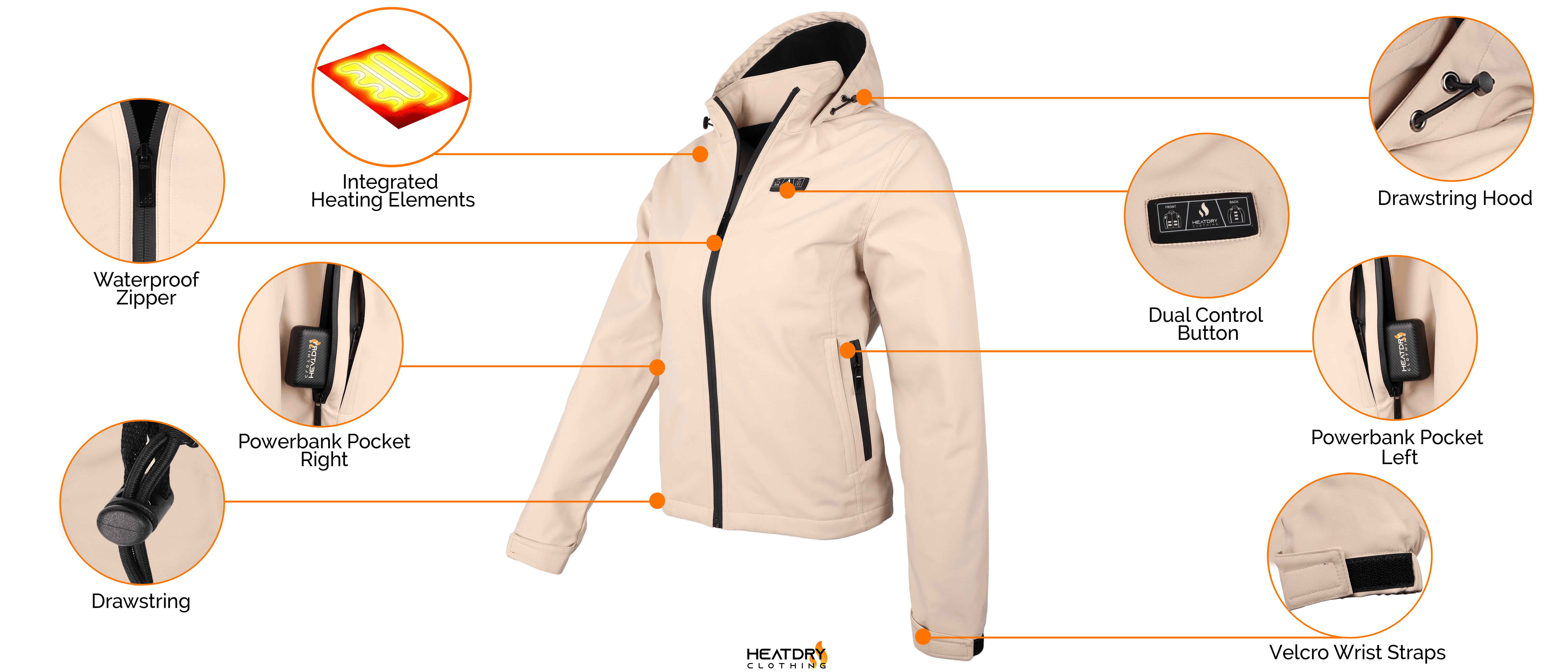 verwarmde softshell jas dames