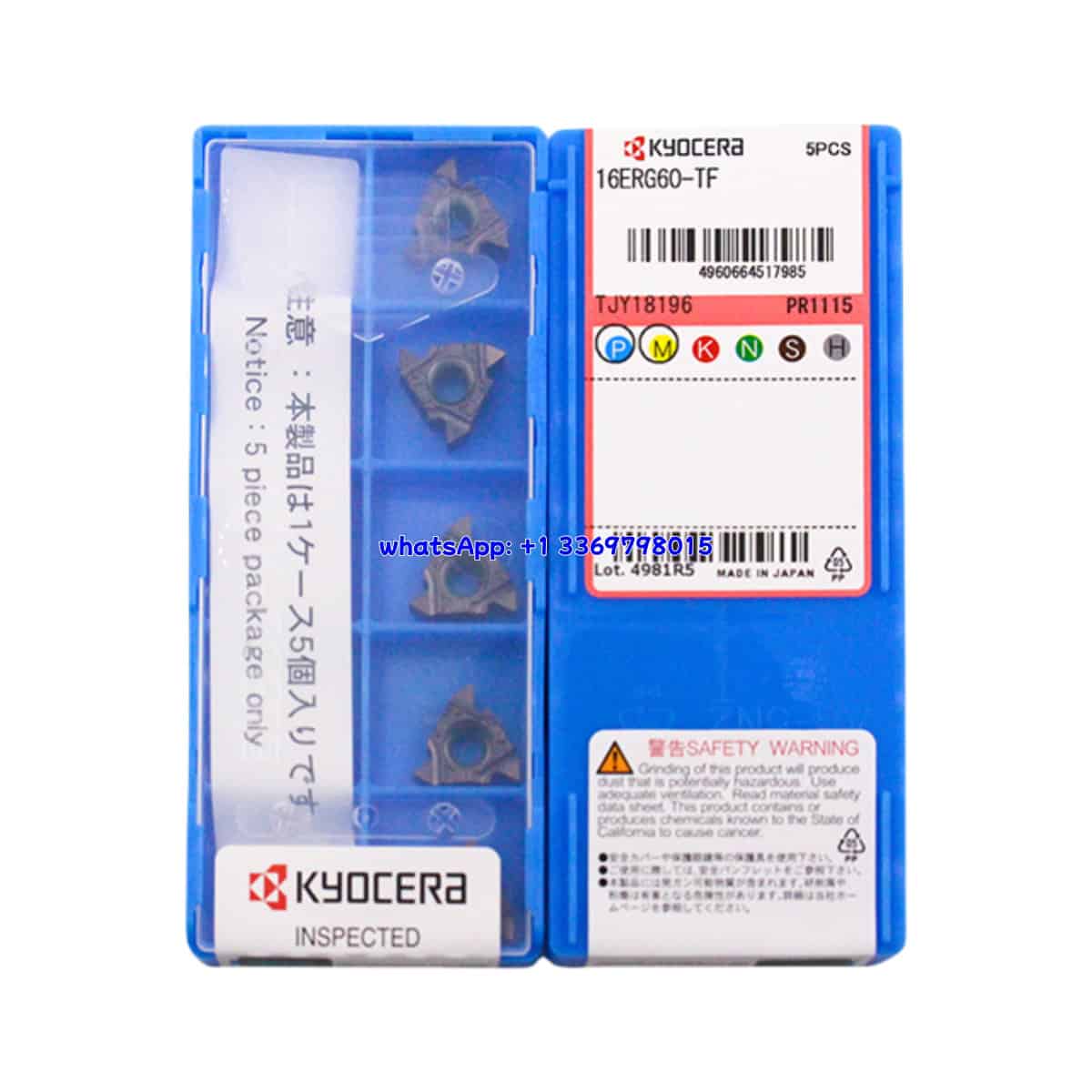 Kyocera 100% Original  Thread Insert 16IR08UN-TF PR1115  10pcs