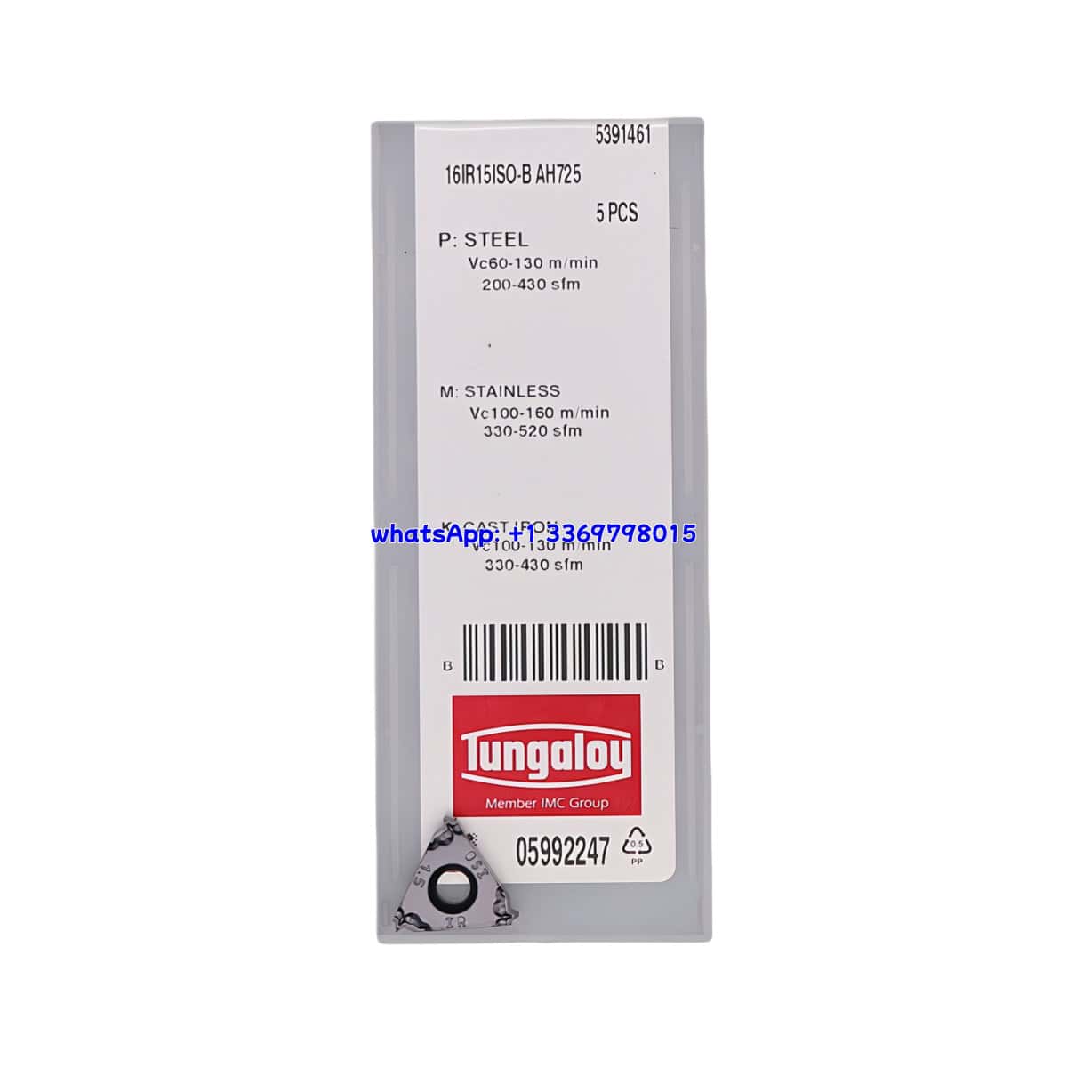 TUNGALOY 100% Original 16IR15ISO-B-AH725 Cutting Tools 10PCS