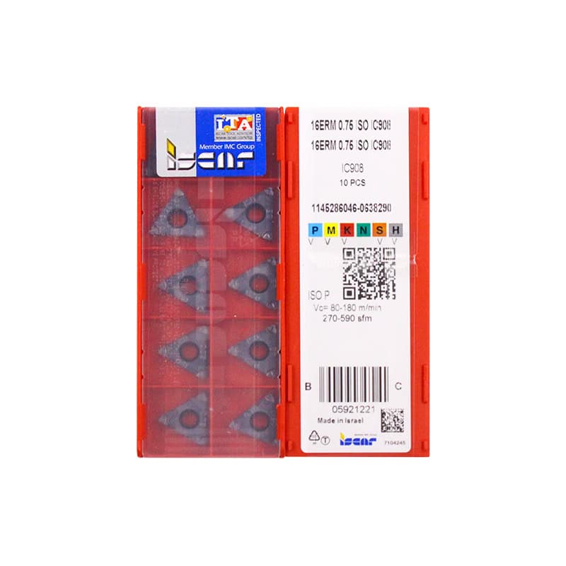 Iscar 100% Original  Cutting Tool  Thread Insert 16ERM0.75ISO IC908  10pcs