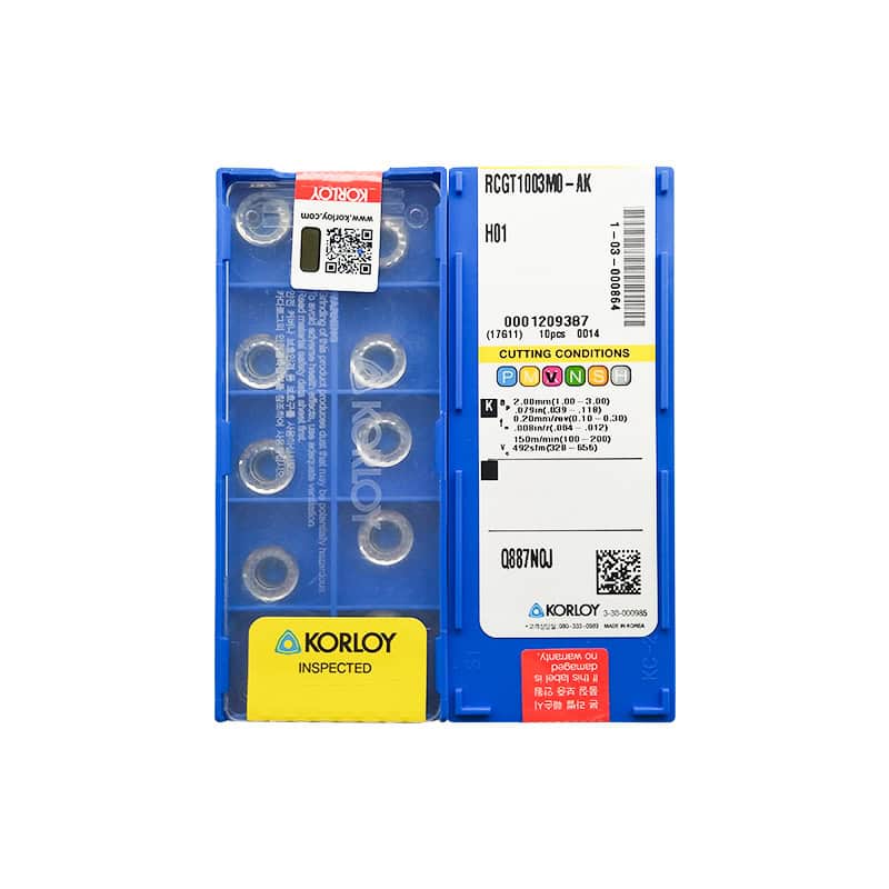 Korloy 100% Original  Cutting Tool Milling Insert RCGT1003MO-AK H01  10pcs