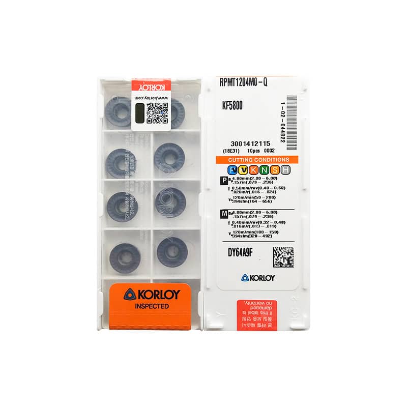Korloy 100% Original  Cutting Tool Milling Insert RPMT1204MO-Q KF5800  10pcs