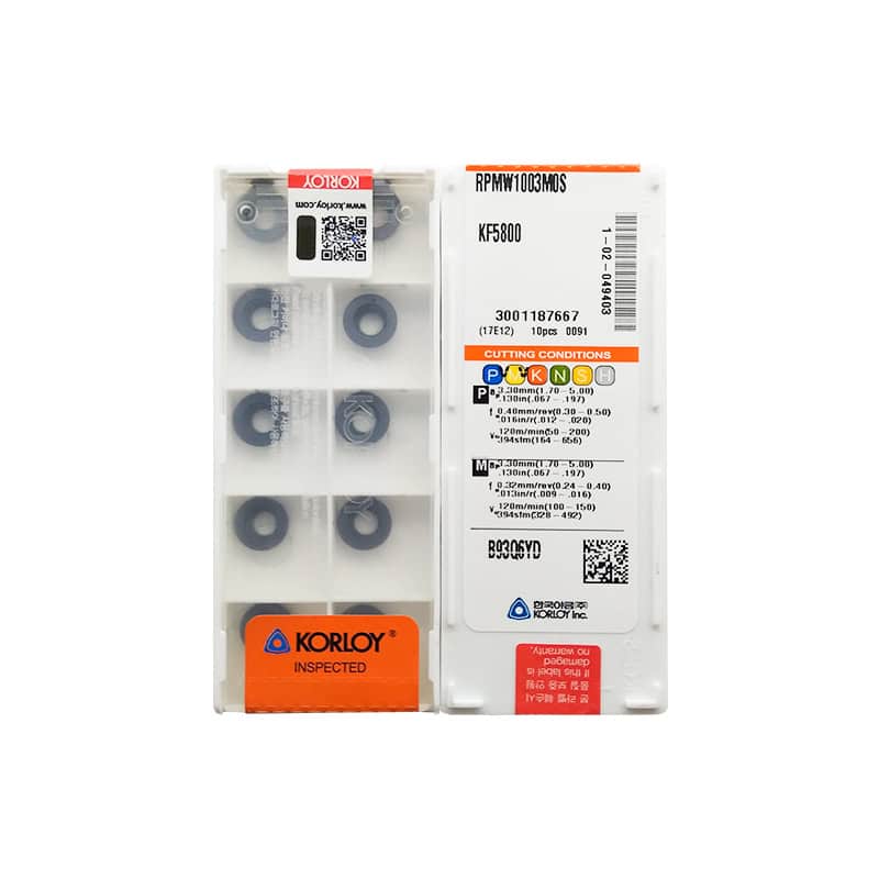Korloy 100% Original  Cutting Tool Milling Insert RPMW1003MOS KF5800  10pcs