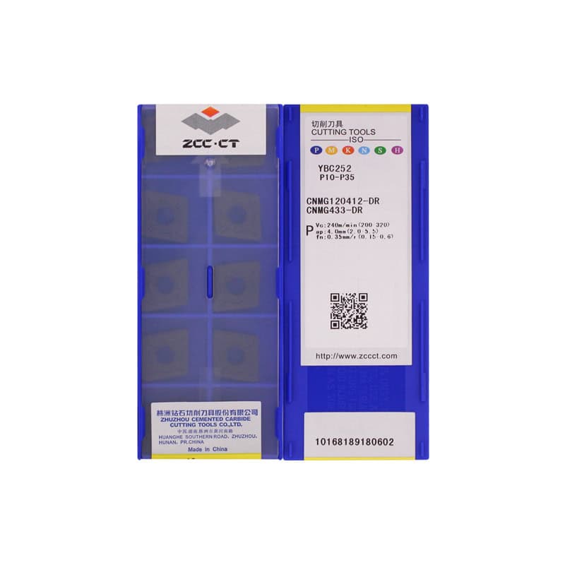 ZCC CT 100% Original  Cutting Tool  Turning Insert CNMG120412-DR YBC252  10pcs