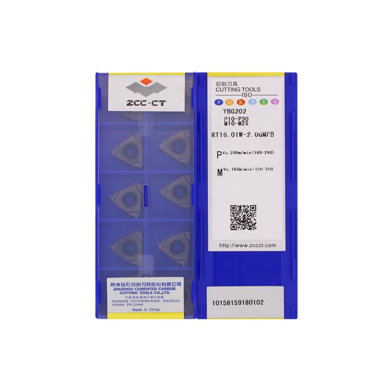 ZCC CT 100% Original  Cutting Tool  Thread Insert RT16.01W-2.0GMPB YBG202  10pcs