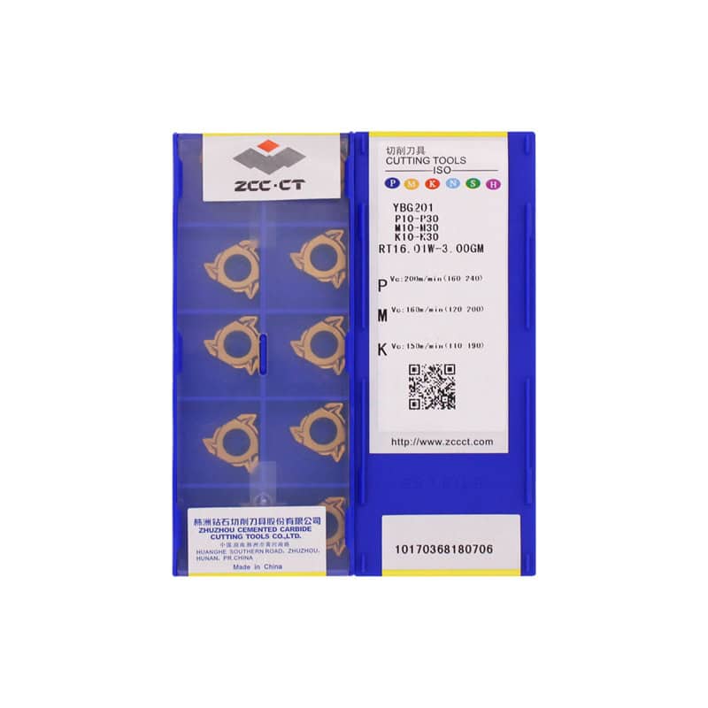 ZCC CT 100% Original  Cutting Tool  Thread Insert RT16.01W-3.00GM YBG201  10pcs