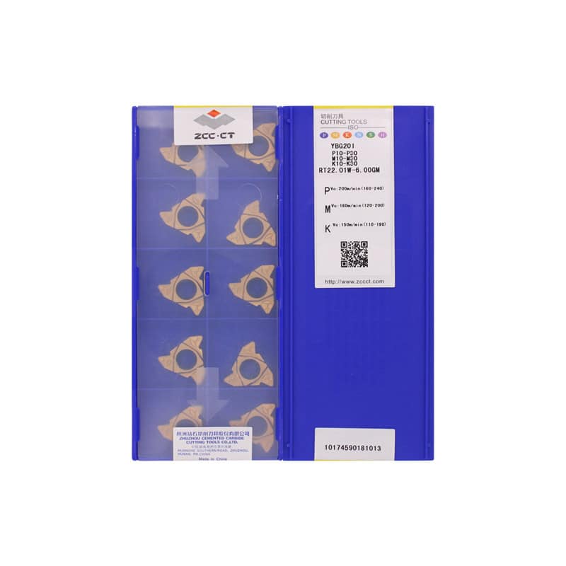 ZCC CT 100% Original  Cutting Tool  Thread Insert RT22.01W-6.00GM YBG201  10pcs