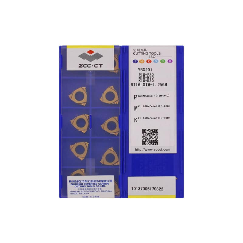 ZCC CT 100% Original  Cutting Tool  Thread Insert RT16.01W-1.25GM YBG201  10pcs