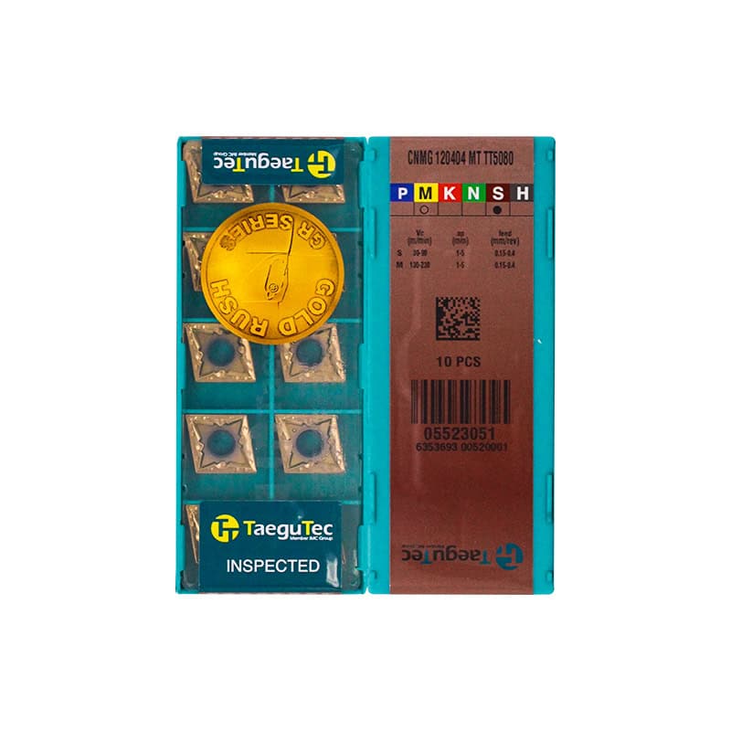 Taegutec 100% Original  Cutting Tool  Turning Insert CNMG120404-MT TT5080  10pcs