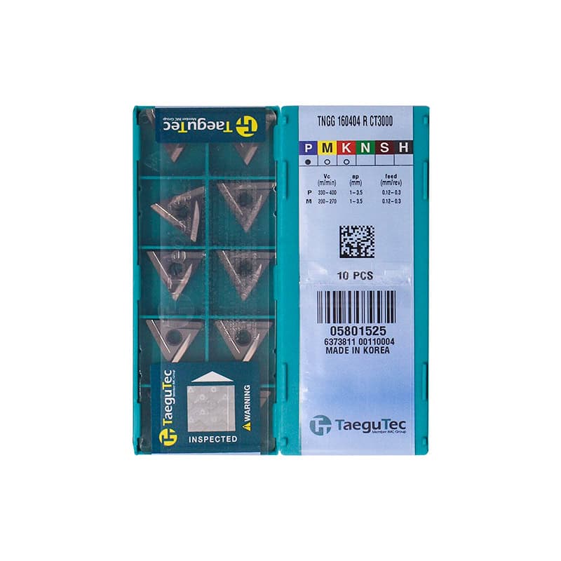 Taegutec 100% Original  Cutting Tool  Turning Insert TNGG160404R CT3000  10pcs