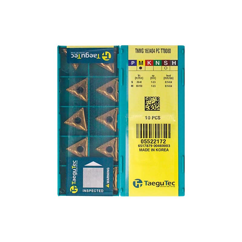Taegutec 100% Original  Cutting Tool  Turning Insert TNMG160404-PC TT9080  10pcs