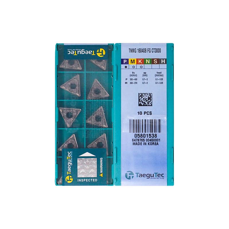 Taegutec 100% Original  Cutting Tool  Turning Insert TNMG160408-FG CT3000  10pcs
